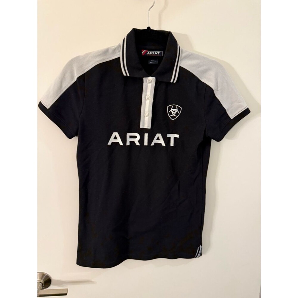 Ariat Black Polo with White Contrast Panels